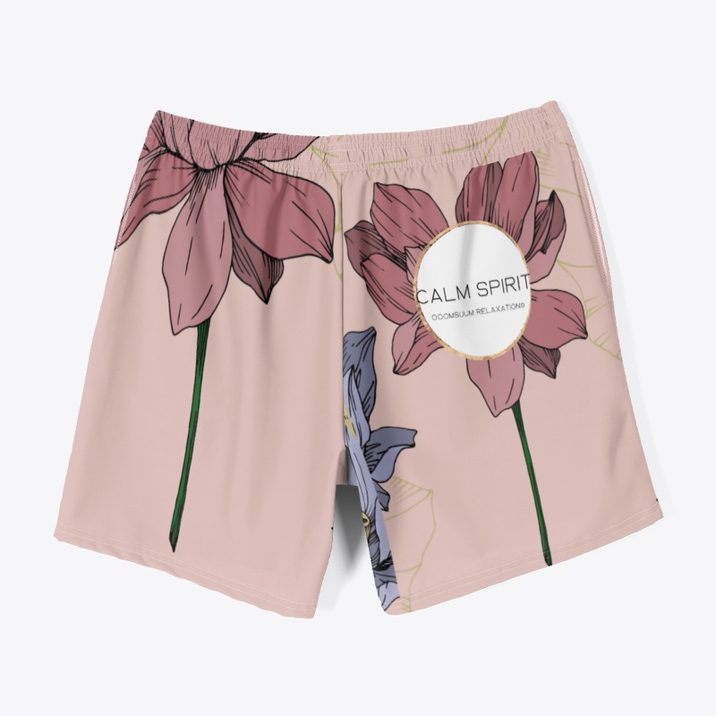 Calm Spirit♥ Lotus Art Swim Trunks