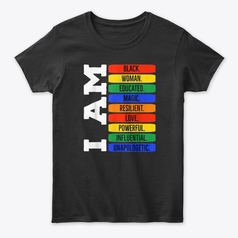 I AM Black Woman Power Pride Tee
