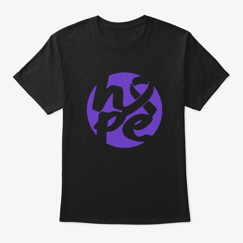 Hope Ribbon Esophageal Cancer Awareness Black T-Shirt Front