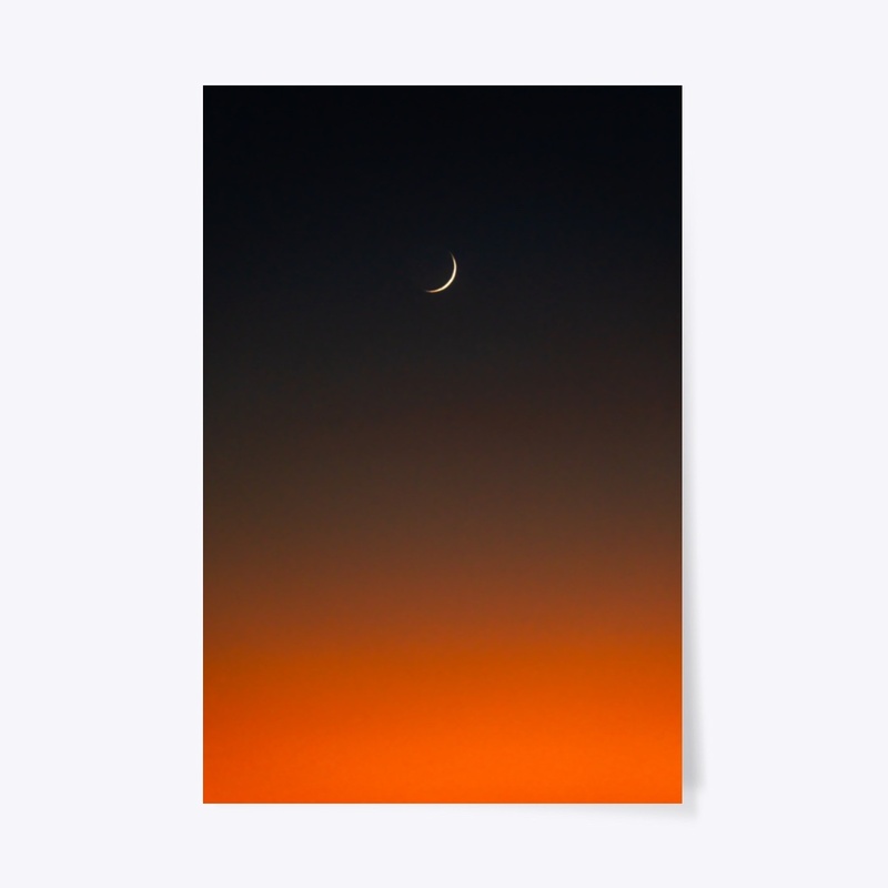 Pacific Sunset Moon