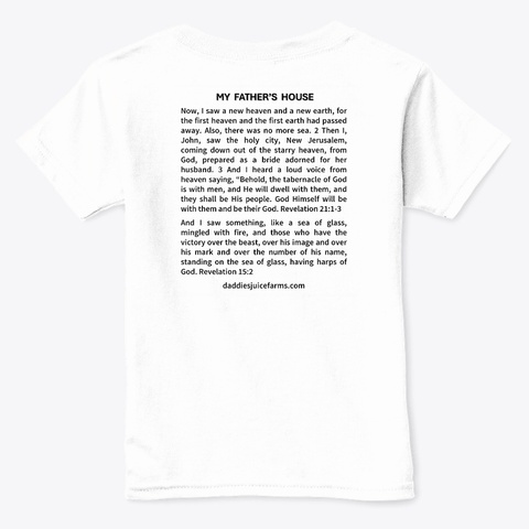 Heavenly City New Jerusalem White  T-Shirt Back