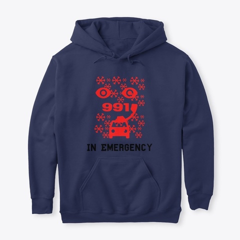 Snowstorm Nyc Navy T-Shirt Front