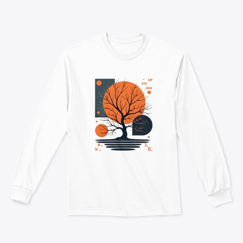 Minimalist Tree graphic T-shirt design