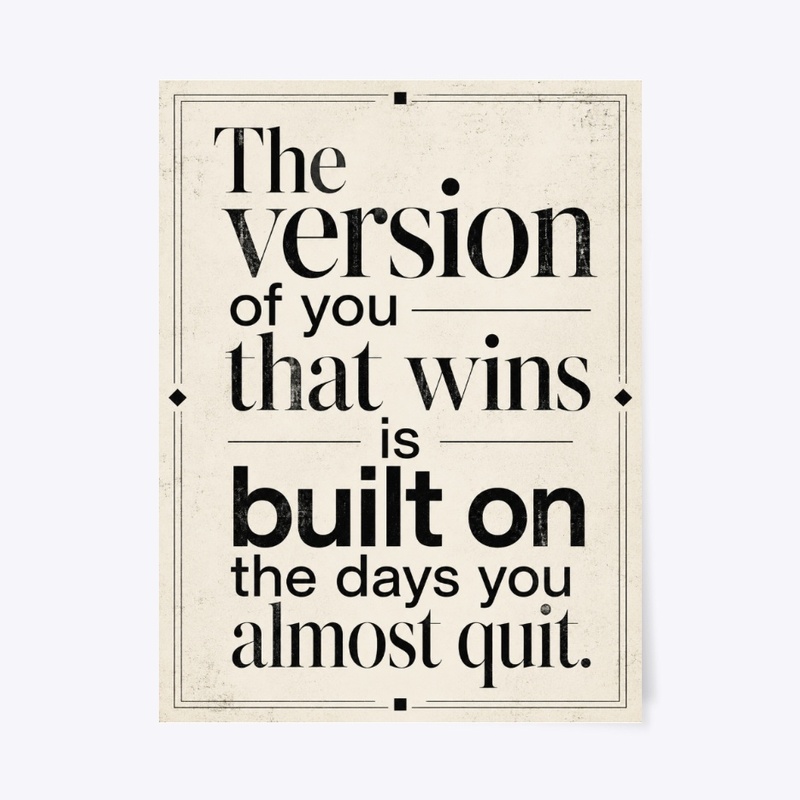 Built on Almost Quitting