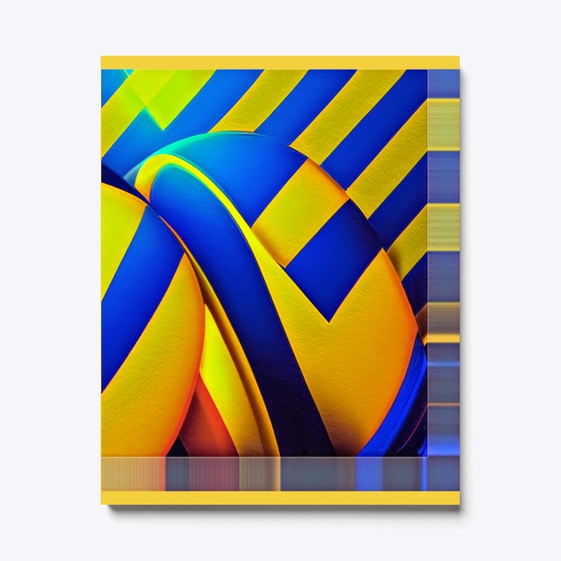 Blue And Gold Abstract
