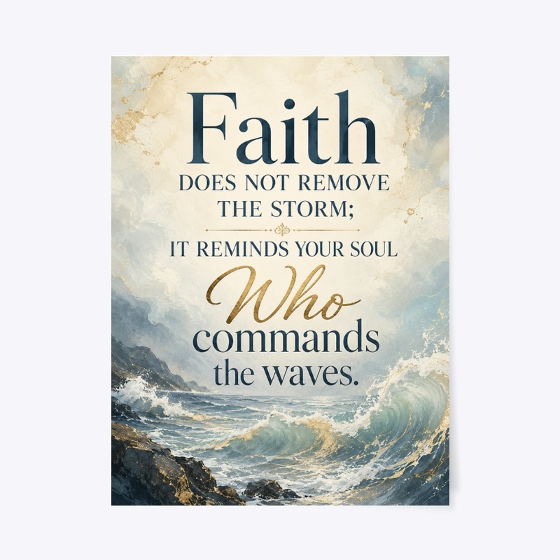 Faith Commands Waves Print