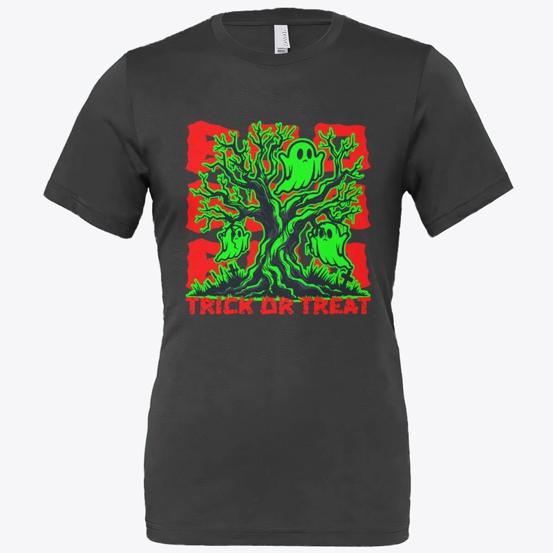 Neon Ghost Tree Trick or Treat