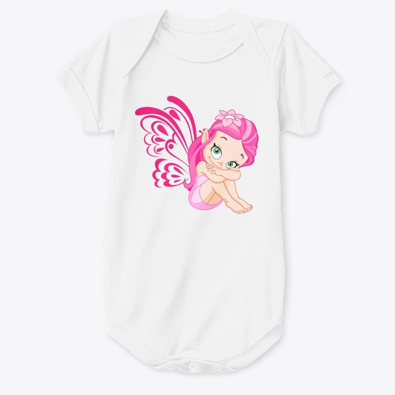 Cute Pink Fairy Butterfly Girl 
