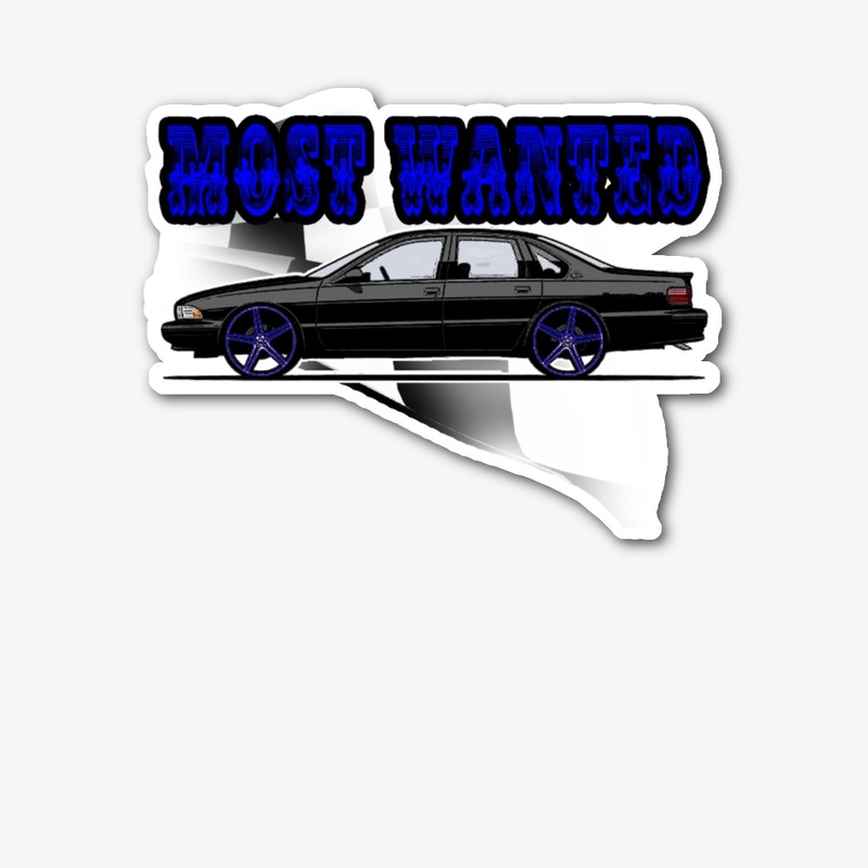 94-96 Impala Most Wanted Race Flag Blue