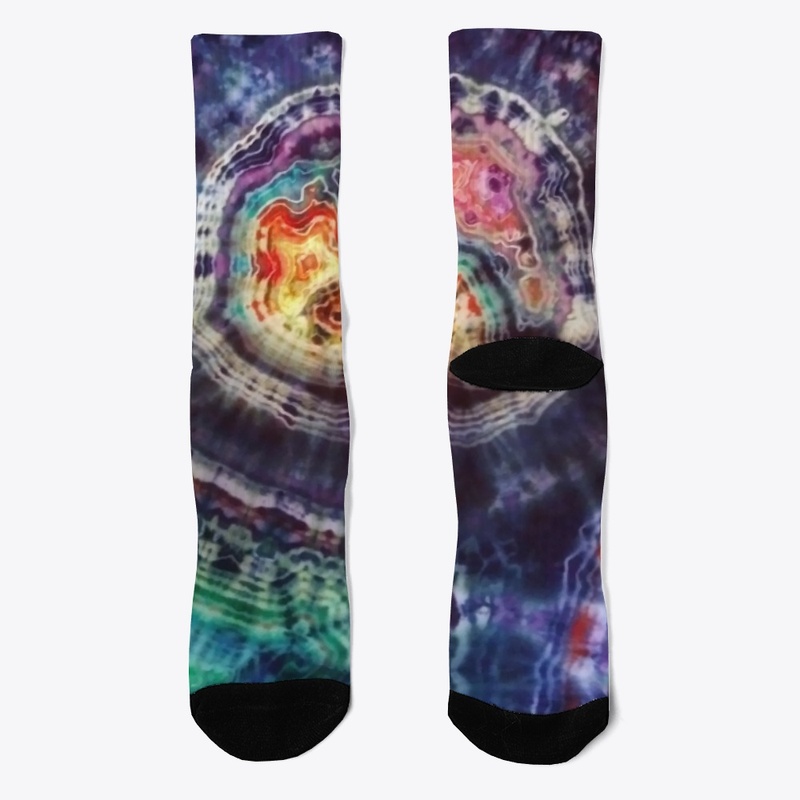 Geode  Agate Tie Dye ( print ) Socks