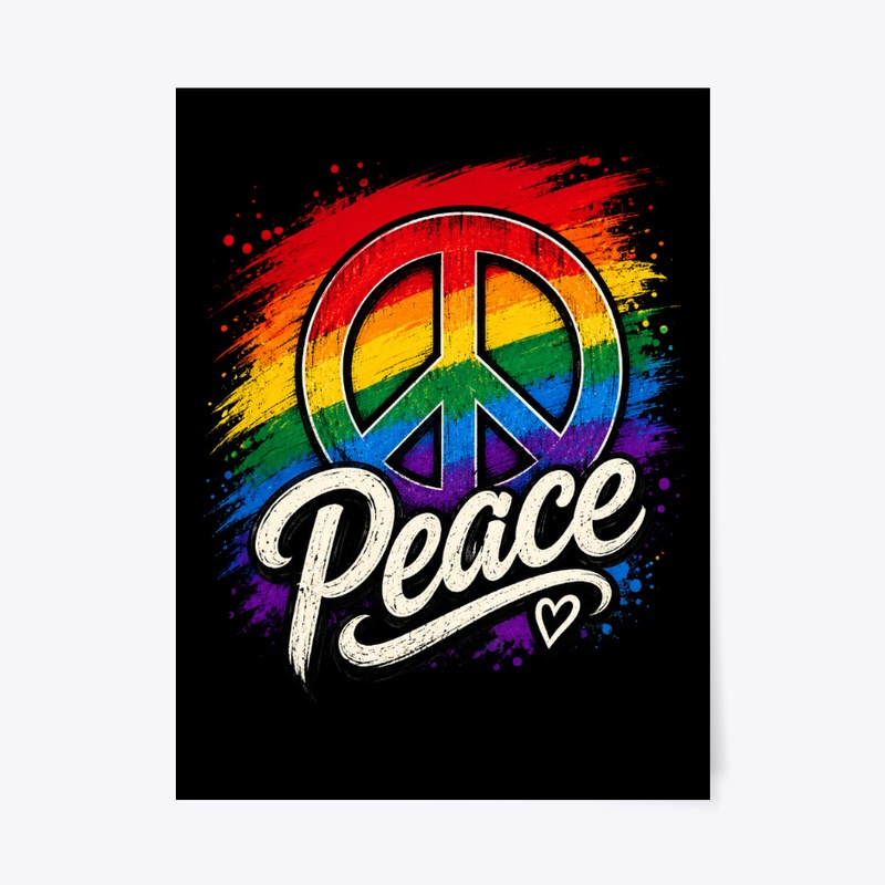 Rainbow Peace Pride Love &amp; Unity