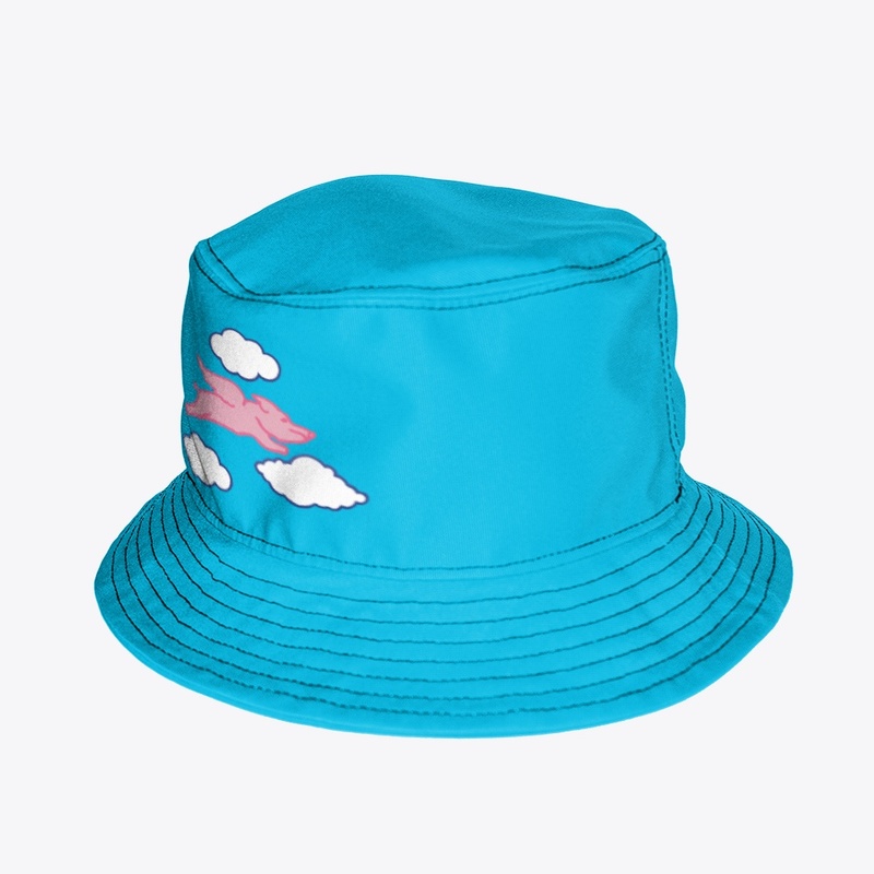 When Pigs Fly Whimsical Sky Illustration