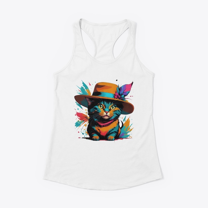 cat wear hat 