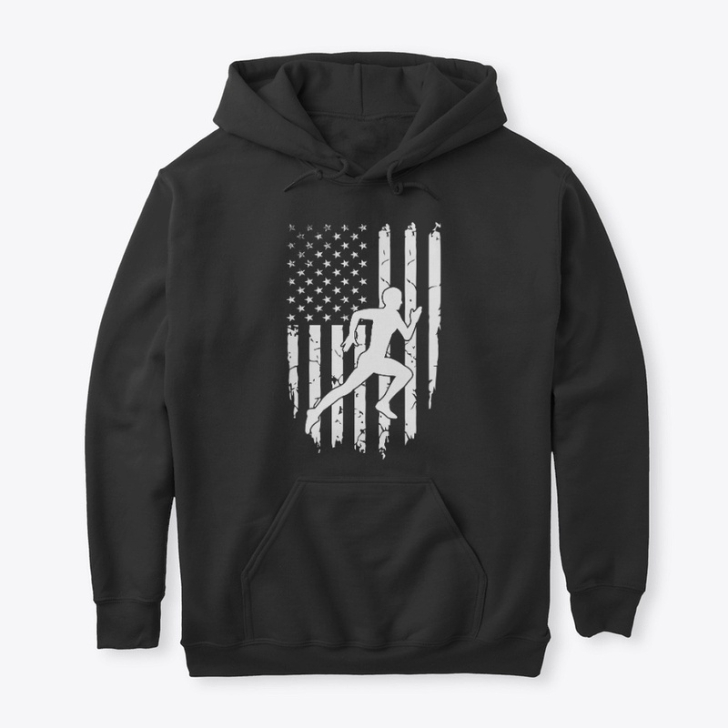 Running Sprinter American Flag 4th July