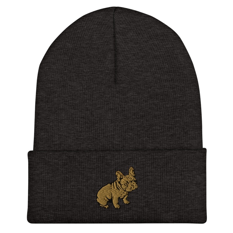 French Bulldog Embroidered Beanie