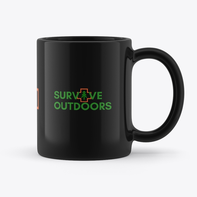 Survive Outdoors Black Coffee Mug