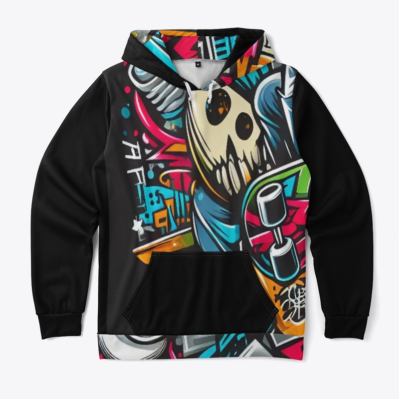 Skateboard Graffiti| Glitch Art |T-Shirt