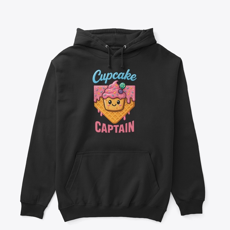 Cute Cupcake Captain Waffle Graphic