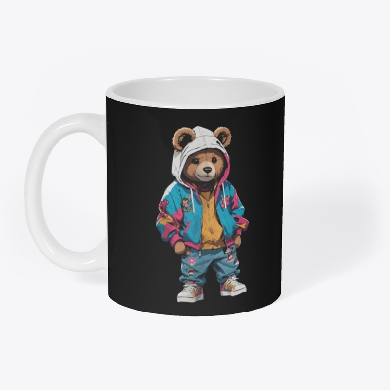 Cute Streetwear Teddy Bear Graphic