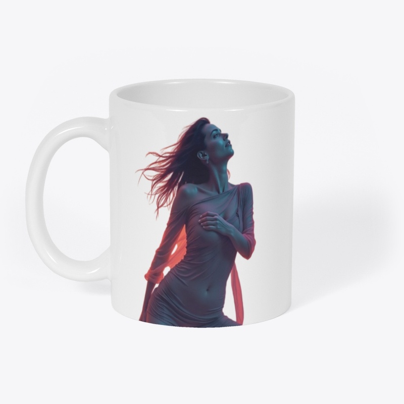 Neon Elegance – Electric Night Portrait