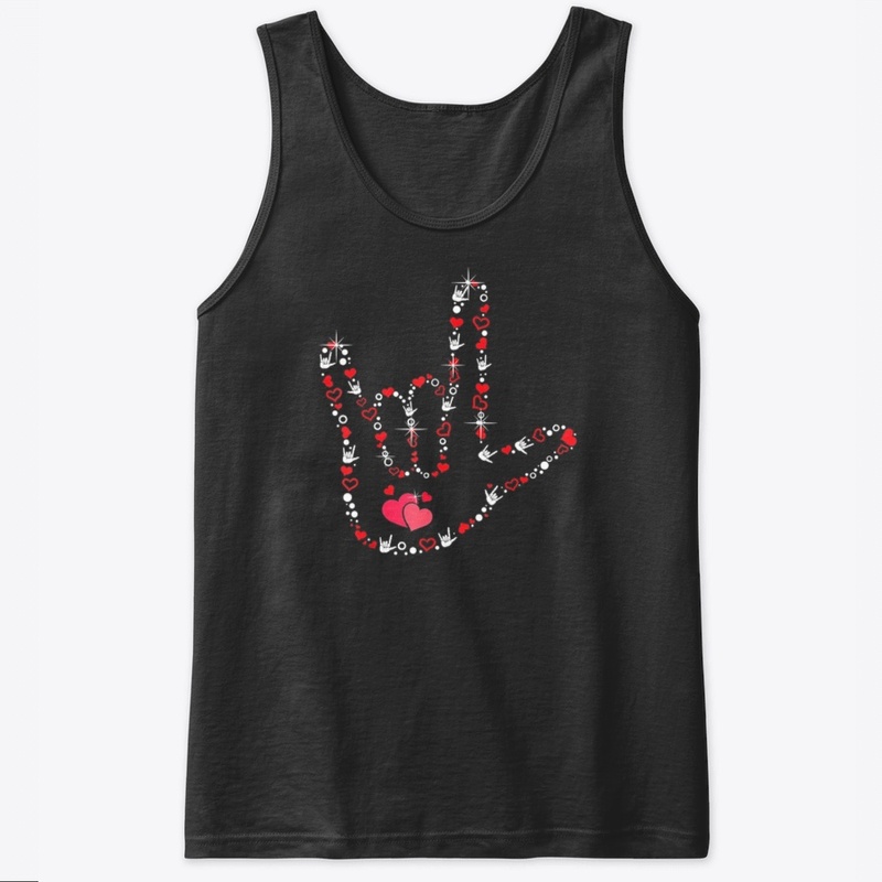 ASL Love Heart Deaf Pride Valentine day