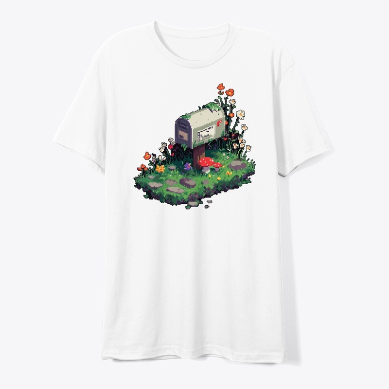 Pixel Landscape with Abandoned Bike