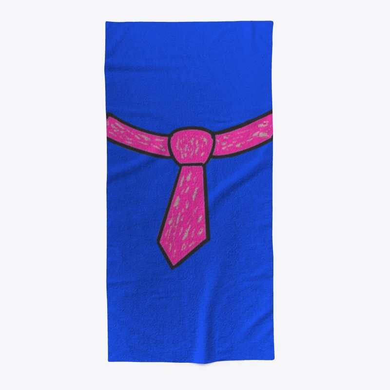 Pink Tie Beach Towel