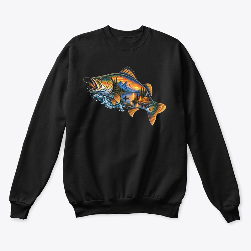 Fishing Adventure Trout T-Shirt Design