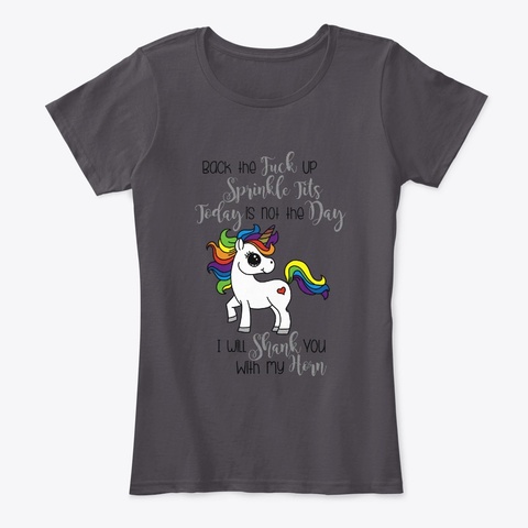 Sprinkle Tits Heathered Charcoal  T-Shirt Front