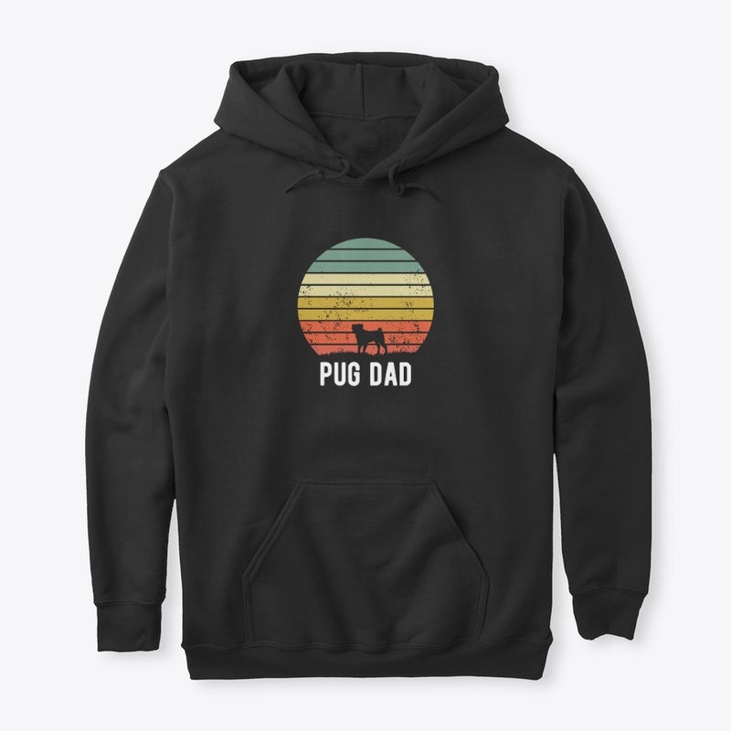 Retro Pug Dog Puppy Lover Sunset
