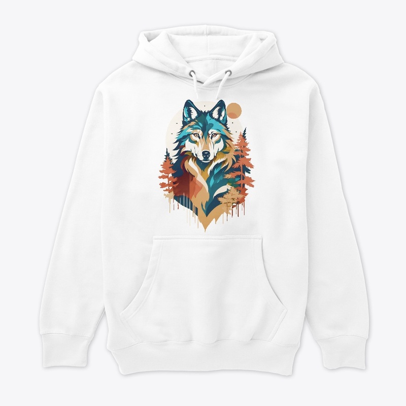 Wolf Shirt Wednesday - Pastel Fall Wolf