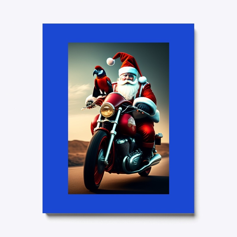 santa on bike 