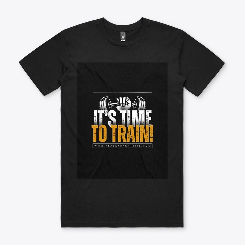 Bold 'It's Time to Train' Black Tee