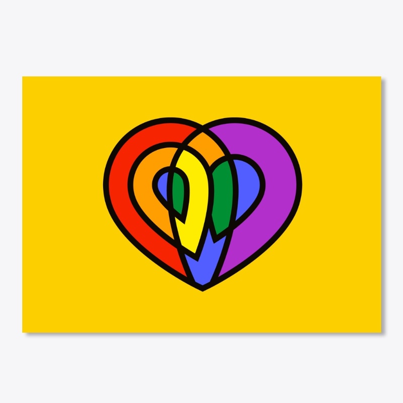 LGBT Love Pride Rainbow Heart
