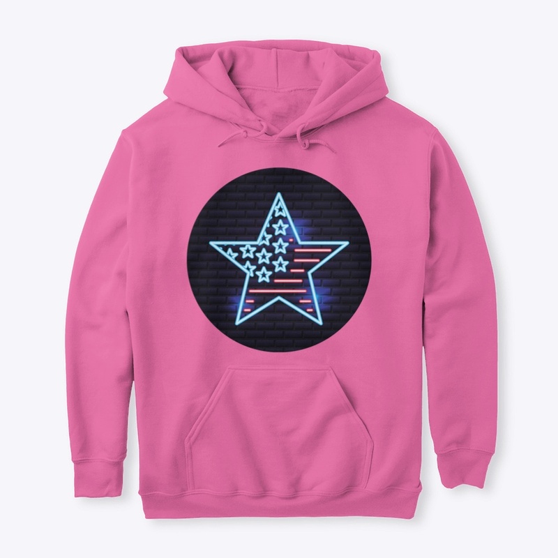 American Neon Star Hoodie