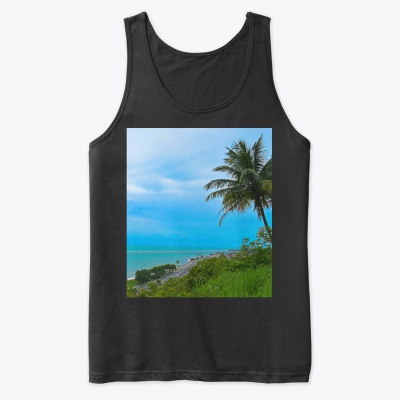 Quiet beach with coconut tree