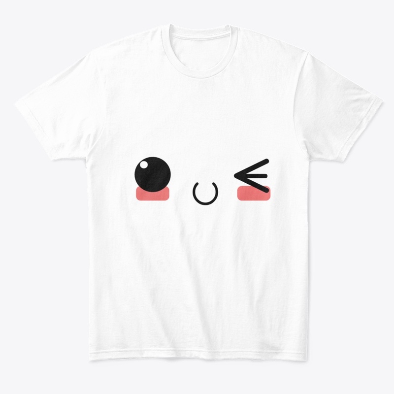 Kawaii japanese anime face design: lucky