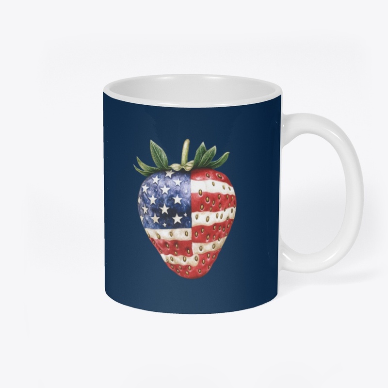 Strawberry American Flag T-shirt