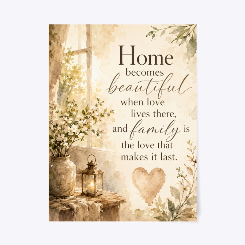 Cozy Family Quote Wall Art