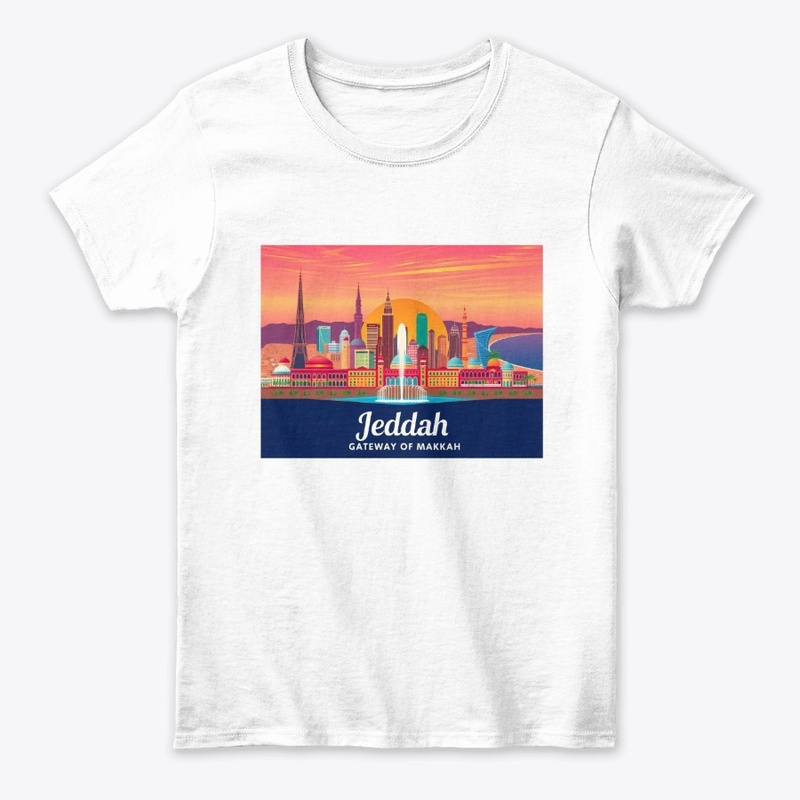 Jeddah Red Sea Bride Skyline Art