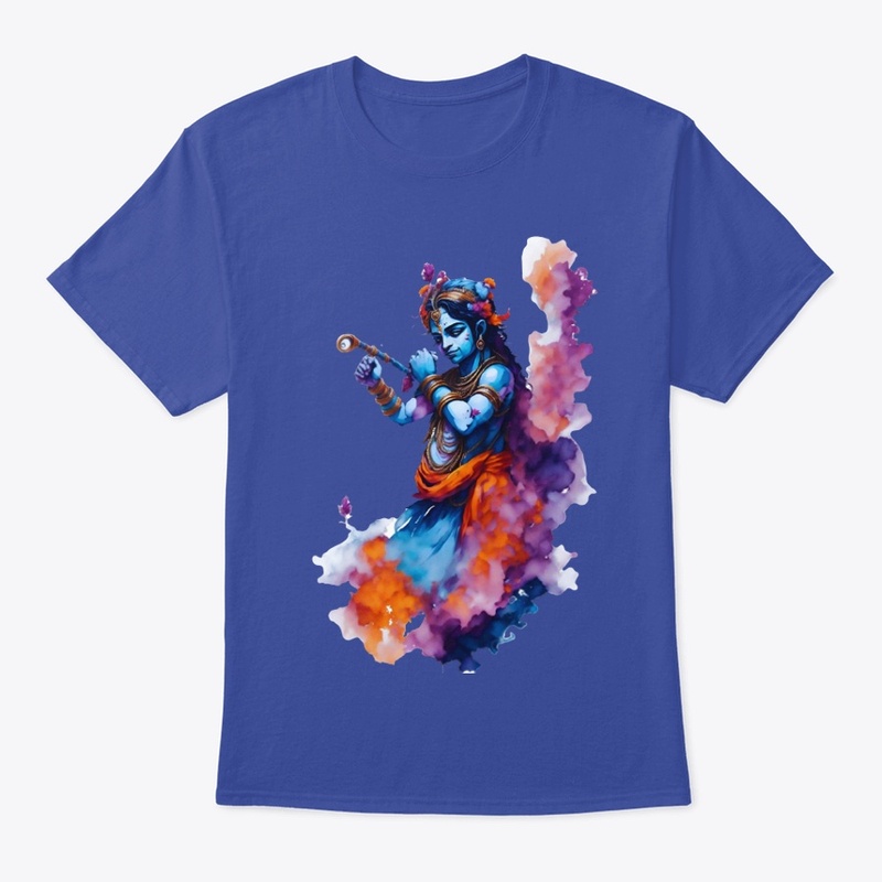 Lord Krishna Water-Colour Design.