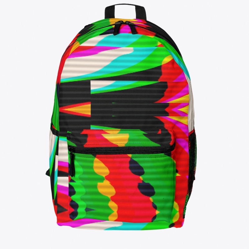 Multicolor Glitch Geometric Patter