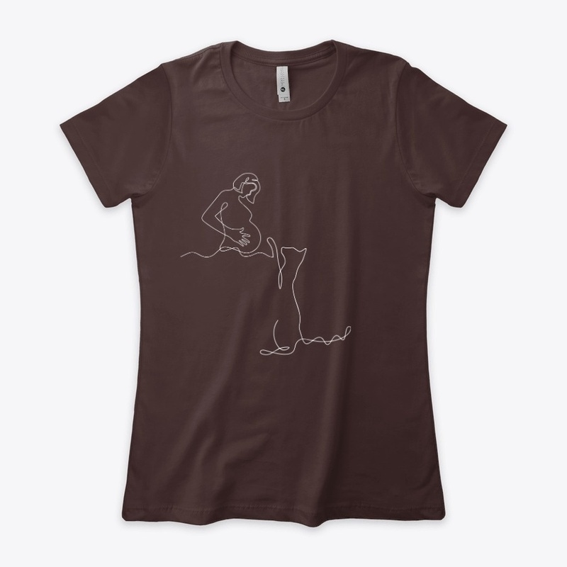 pregnant cat mom shirt