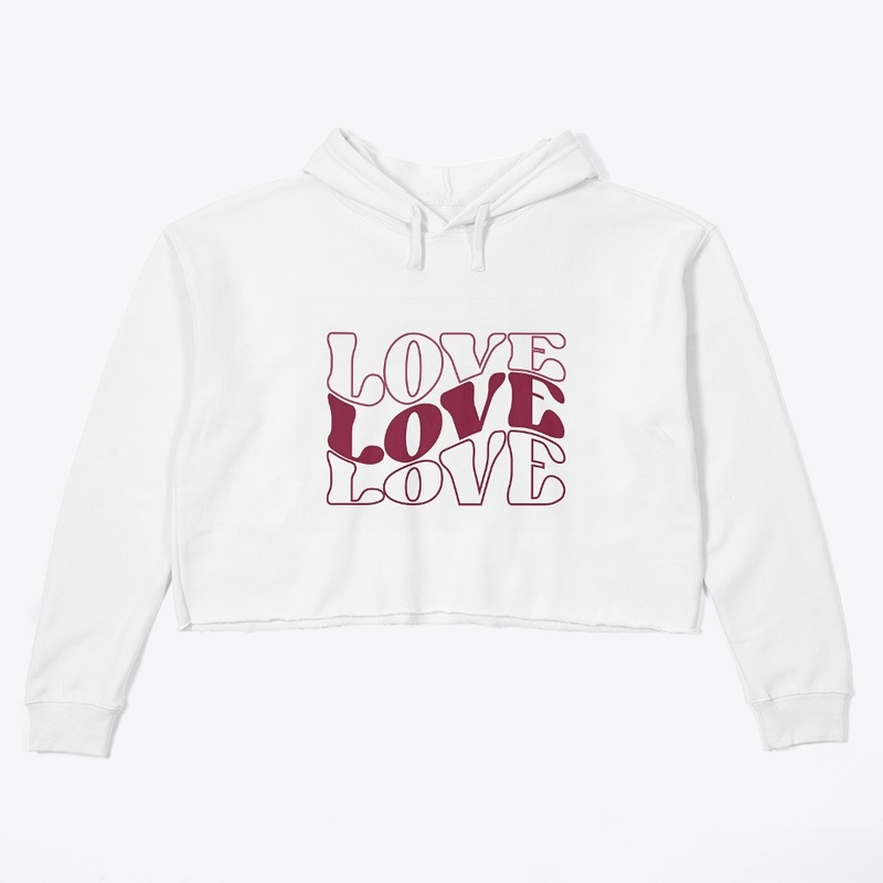 Crop Hoodie 'Valentine's Day'