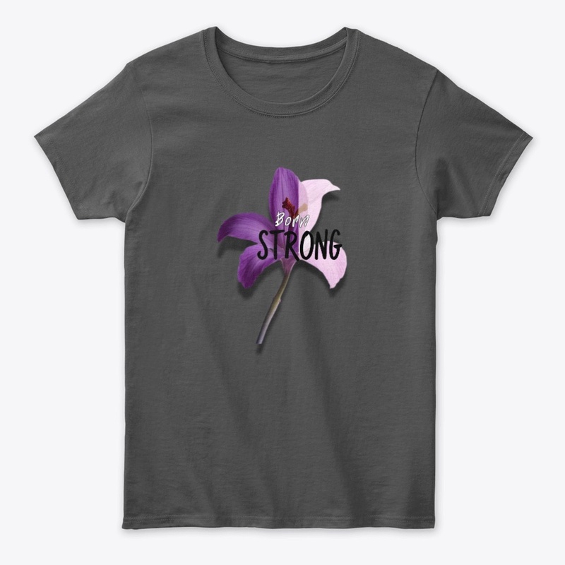Born Strong  Purple Lily Floral 