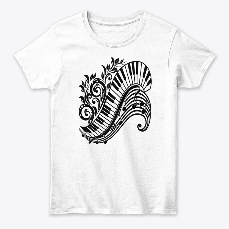 Musical Art Piano Keys T-shirt Design 
