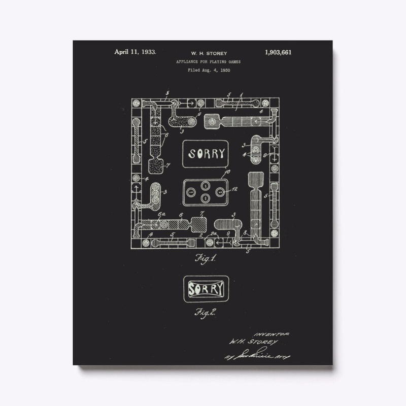Sorry Board Patent Canvas