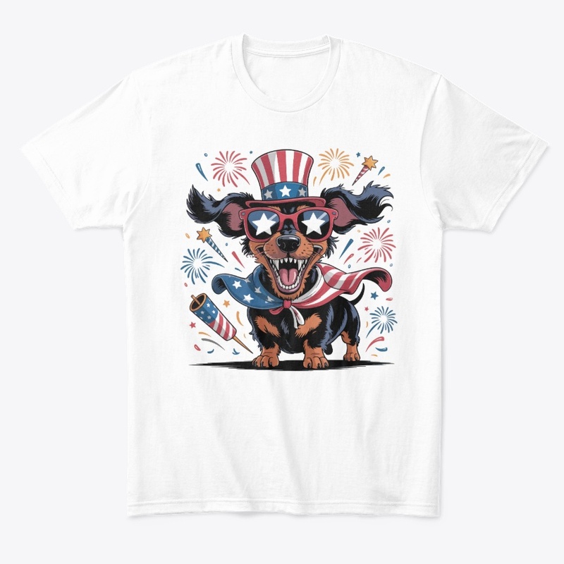 Patriotic Dachshund Dog 4th July USA 