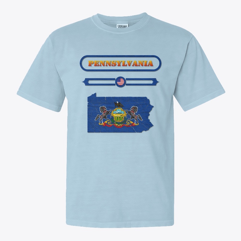 PENNSYLVANIA MAP, USA. SAMER BRASIL