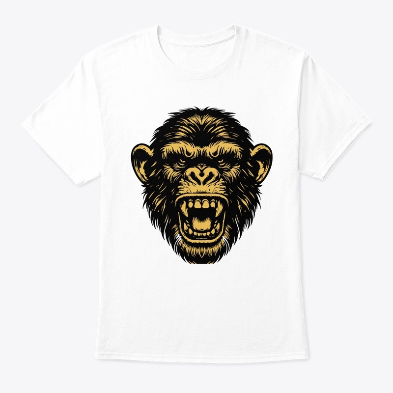 Angry Chimpanzee Head Design